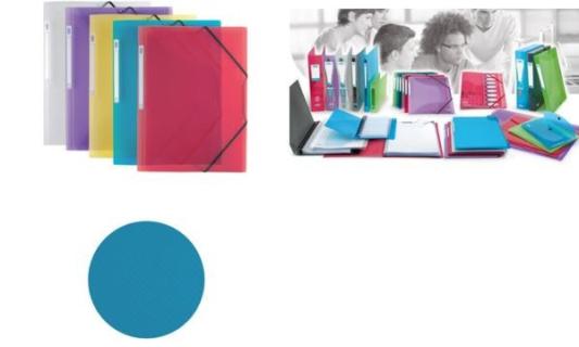 HAMELIN ELBA Eckspannermappe hawai, DIN A4, farblos-transluzent aus PP, 3 Einsc