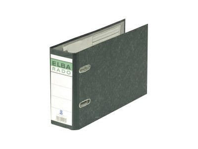 HAMELIN ELBA Ordner rado - DIN A5 quer, Rückenbreite: 75 mm, schwarz Einband mi