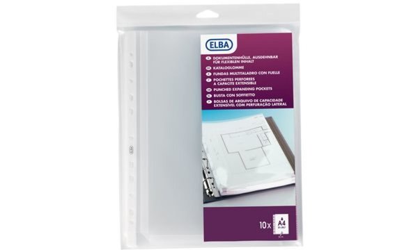 HAMELIN ELBA Prospekthülle mit Dehnfalten, DIN A4, PP, 0,2 mm glasklar, oben of