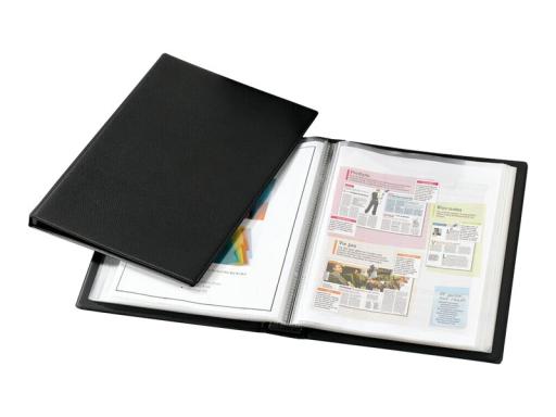 HAMELIN ELBA Sichtbuch "VOLTIPLAST", DIN A4, 100 Hüllen, schwarz aus PVC, glask