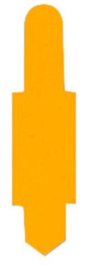 HAMELIN ELBA Stecksignal, gelb, Inhalt: 100 Stück - für den Markt: D - L - A - 