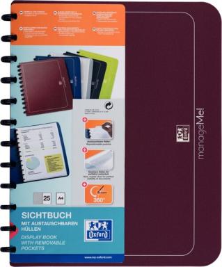 HAMELIN ELBA vario-zipp Ringmappe manageMe!, DIN A4, bordeaux Ringdurchmesser: 