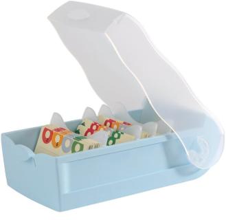 HAN Lernkartei CROCO, A7 quer, pastellblau-transluzent