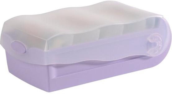 HAN Lernkartei CROCO, A7 quer, pastelllila-transluzent