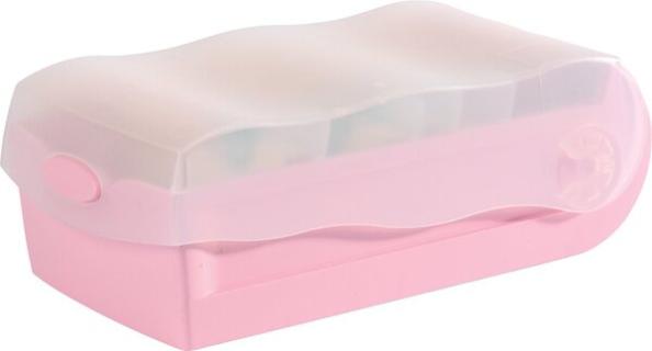 HAN Lernkartei CROCO, A7 quer, pastellrosa-transluzent