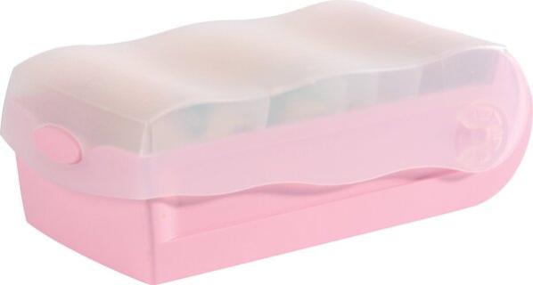 HAN Lernkartei CROCO, A8 quer, pastellrosa-transluzent