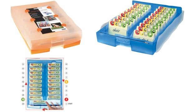 HAN Lernkartei CROCO 2-6-19, A8 que r, orange-transluzent (81420017)