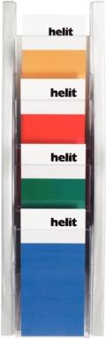 HELIT Bogendisplay,PP,Fächer Polystyrol,HxBxT 540x275x80mm,inkl. Befestigung,4 
