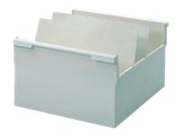HELIT Karteitrog A4 quer, lichtgrau Maße: (B)318 x (T)350 x (H)215 mm - 2 Stück