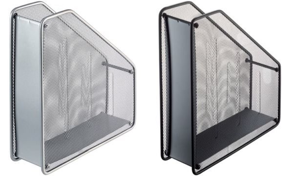HELIT Stehsammler Mesh, DIN A4, aus Drahtmetall, schwarz pulverbeschichtet, - 1