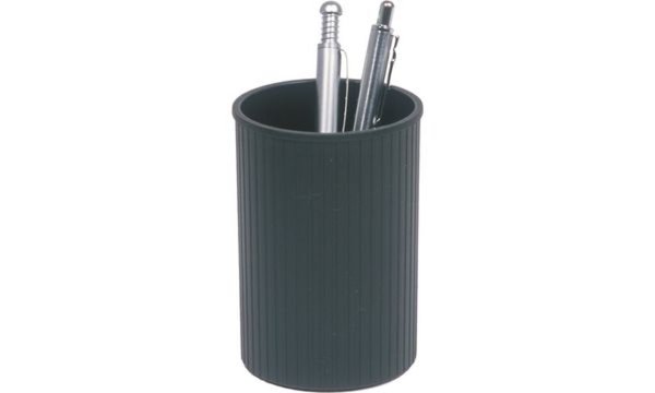 HELIT Stifteköcher Linear, schwarz, aus Polystyrol Durchmesser: 72 mm, Höhe: 10
