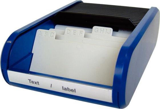 HELIT Visitenkartenbox Linear, blau - für den Markt: D - A - L - CH (H6218093)