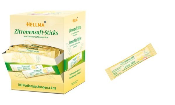 HELLMA Zitronensaft-Sticks, im Disp laykarton (9623400)