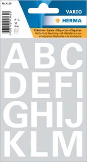 Buchstaben 25mm A-Z wetterfest ws Folie weiss 2Bl 1Pack