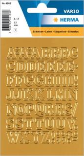 Buchstaben 12mm A-Z gold Prismaticfolie 1Bl 1Pack