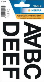 Buchstaben 33mm A-N wetterfest sw Folie schwarz 1Bl 1Pack