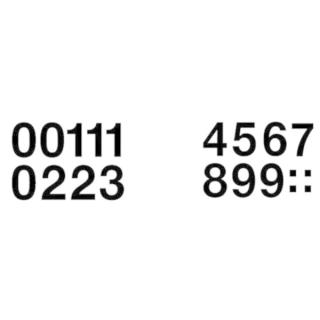 Zahlen 33mm 0-9 wetterfest sw Folie schwarz 2Bl 1Pack