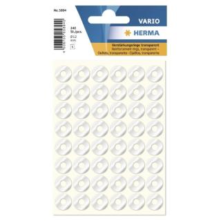 Schmucketikett Verstärkungsringe 12 mm, transparent