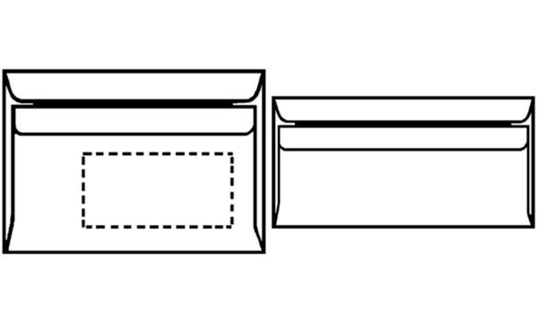 HERLITZ Briefumschläge DL selbstklebend mit Fenster weiss Inh.100/764746 (00764