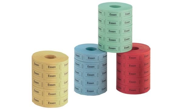 HERLITZ Essenmarken/791798, blau+rot+gelb+grün, Essen, Inh. 5x1.000