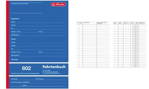 HERLITZ Fahrtenbuch A6 40 Blatt/840645 (00840645)