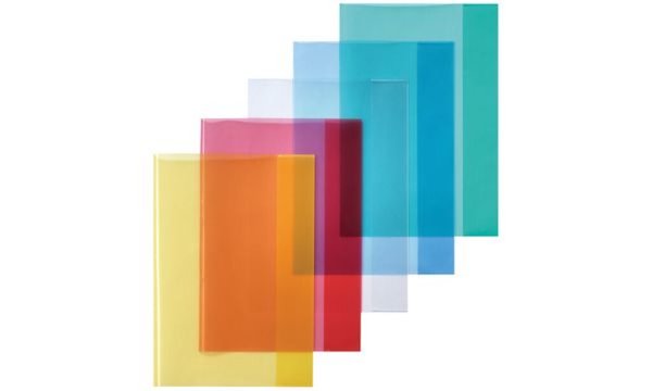 HERLITZ Heftschoner DIN A4, PP, transparent-grün gepackt zu 25 Stück - 25 Stück