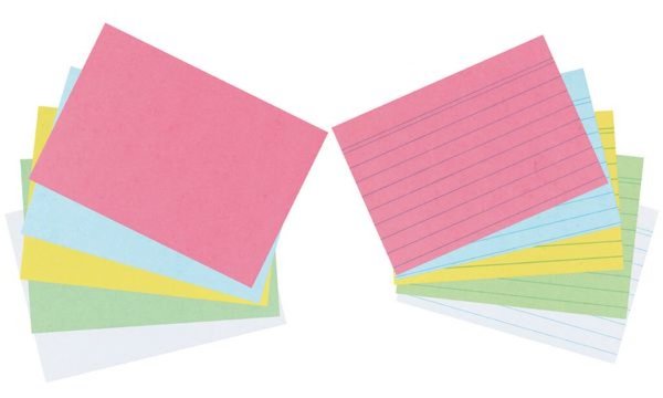 HERLITZ Karteikarten, DIN A4, liniert, weiß aus Papier, 170 g-qm, holzfrei, Lin