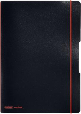 HERLITZ Notizheft my.book flex, A4, PP-Cover, schwarz abgerundete Ecken, Versch