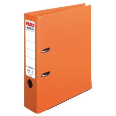 HERLITZ Ordner maX.file protect plus, Rückenbr.: 80mm,orange DIN A4, Voll-PP-Ku
