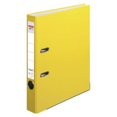 HERLITZ PP-Color Ordner, Rückenbreite: 50 mm, gelb Kunststoff-Schlitzordner DIN