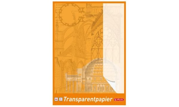 HERLITZ Transparentpapierblock DIN A3, 65 g/qm, weiß holzfrei (696302)