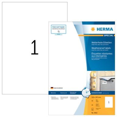 HERMA 40 HERMA wetterfeste Folienetiketten 4602 weiß