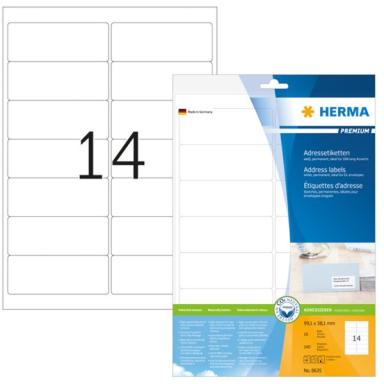 HERMA Adressetiketten 99,1x38,1 weiß matt 10 Bl. 140 St. 8635