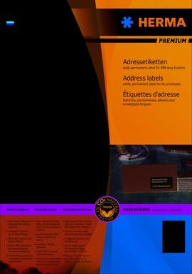 HERMA Adressetiketten A4 weiß 88,9x46,6  mm Papier 1200 St.