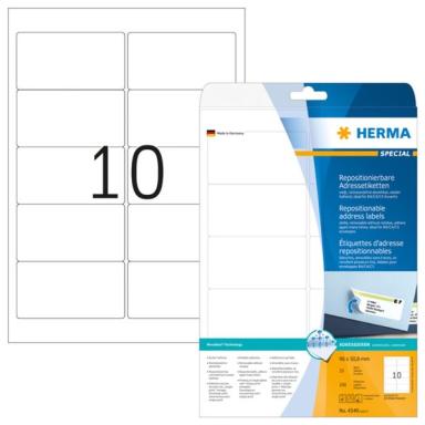 HERMA Adressetiketten A4 weiß 96x50,8 mm  Papier 250 St.