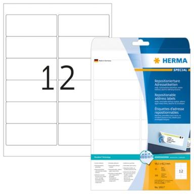 HERMA Adressetiketten A4 weiß 99,1x42,3 mm Papier 300 St.