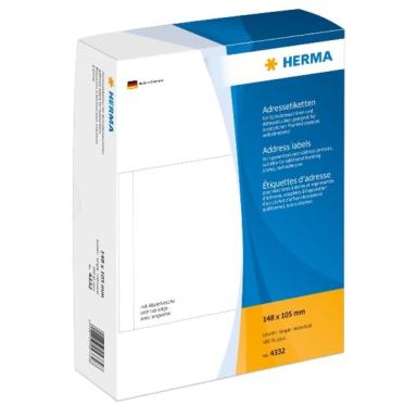 HERMA Adressetiketten einzeln weiß 148x105 mm Papier 500 St.