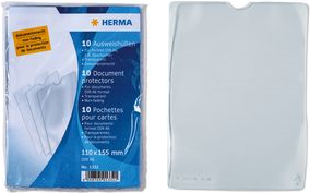 HERMA Ausweishülle, PP, 1-fach, 80 x 115 mm, Kleinpackung dokumentenecht, trans