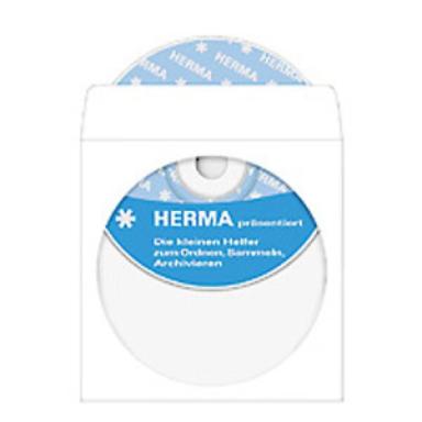 HERMA CD-Papierhüllen weiß mit Klebefläche  1000 St.