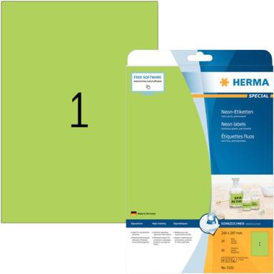 Image HERMA_Etiketten_A4_neon-grn_210x297_mm_Papier_img4_3798950.jpg Image
