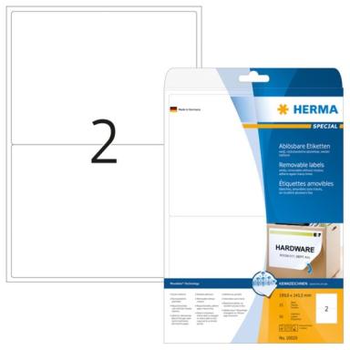 HERMA Etiketten A4 weiß 199,6x143,5 mm ablösb. Papier 50 St.