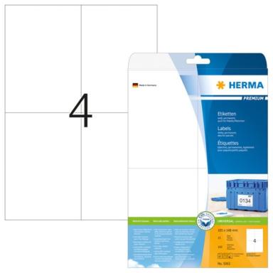 HERMA Etiketten Premium A4 weiß 105x148   mm Papier 100 St.
