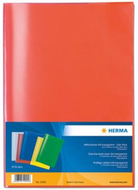 HERMA Heftschoner Sortiment A4 transparent (5 Farben)  10St.