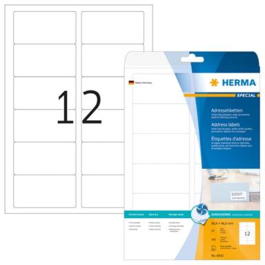 HERMA Inkjet Adressetik. A4 weiß 88,9x46,6 mm Papier 300 St.