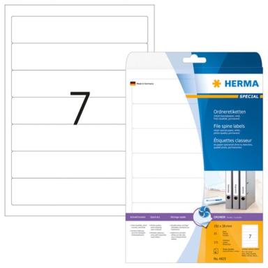 HERMA Inkjet Ordneretik. A4 weiß 192x38 mm Papier 175 St.