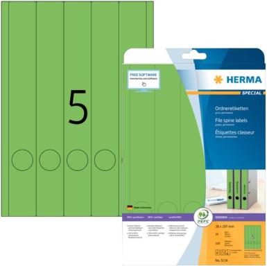 Image HERMA_Ordneretiketten_A4_grn_38x297_mm_Papier_img4_3799710.jpg Image