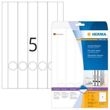 HERMA Ordneretiketten A4 weiß 34x297 mm Papier opak 125 St.
