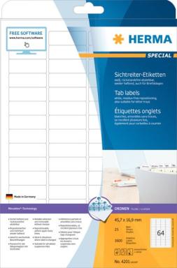 Image HERMA_Sichtreiteretik_A4_wei_457x169_mm_img3_3799033.jpg Image