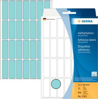 HERMA Vielzwecketiketten blau 13x40 mm Papier matt 896 St.
