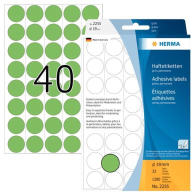 Image HERMA_Vielzwecketiketten_grn_19_mm_rund_Papier_img1_3799529.jpg Image
